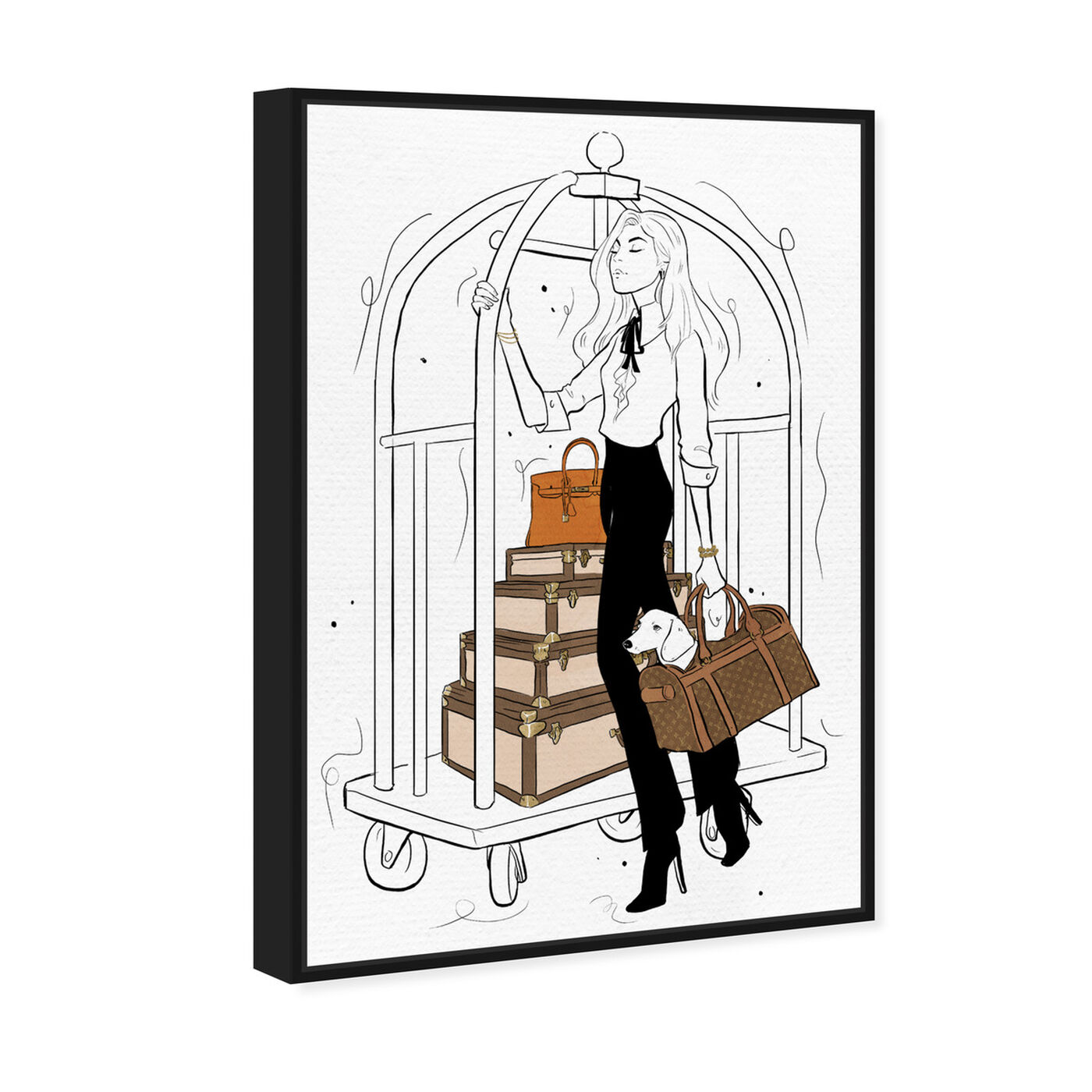 Angled view of Traveling with Ease featuring fashion and glam and travel essentials art.