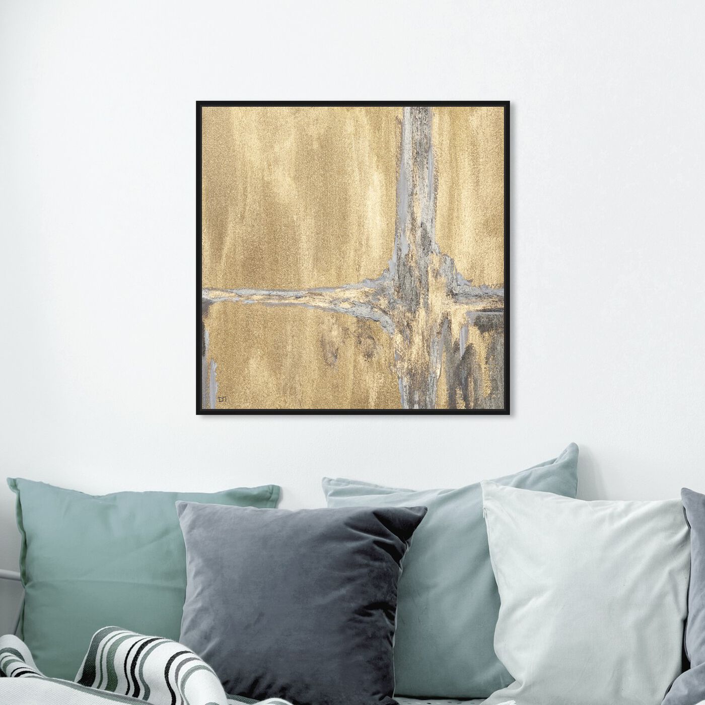 Hanging view of Golden Falls featuring abstract and textures art.