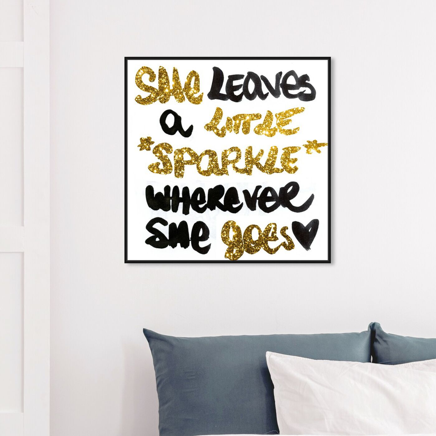 Hanging view of Little Sparkle featuring typography and quotes and empowered women quotes and sayings art.