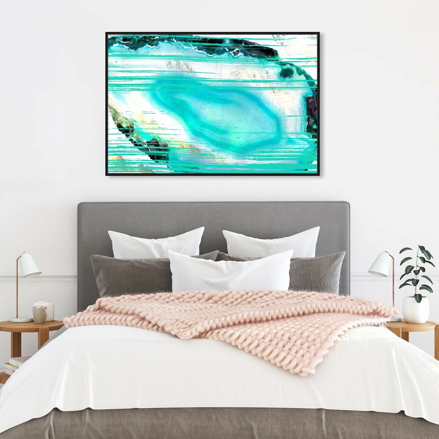 Hanging view of Agate Turca - Signature Collection featuring abstract and crystals art.