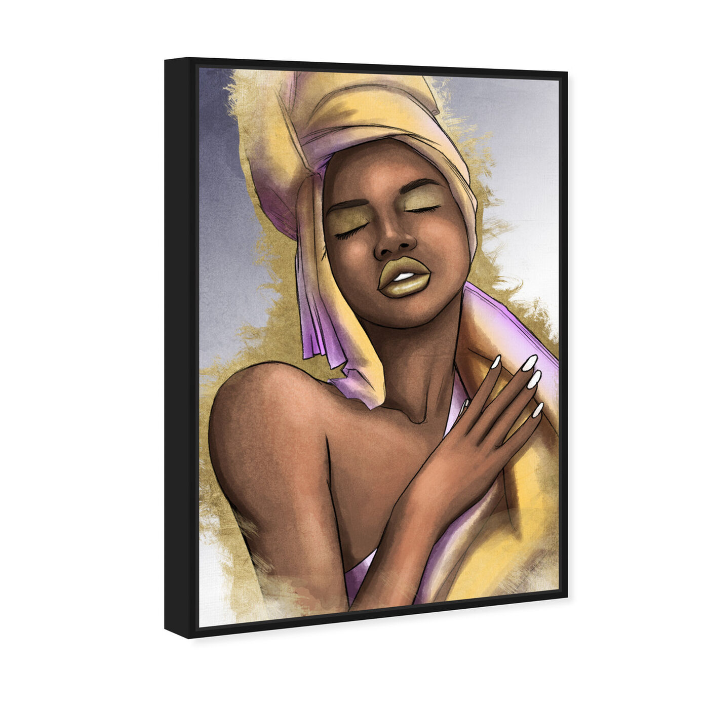Angled view of Golden Shades featuring fashion and glam and portraits art.