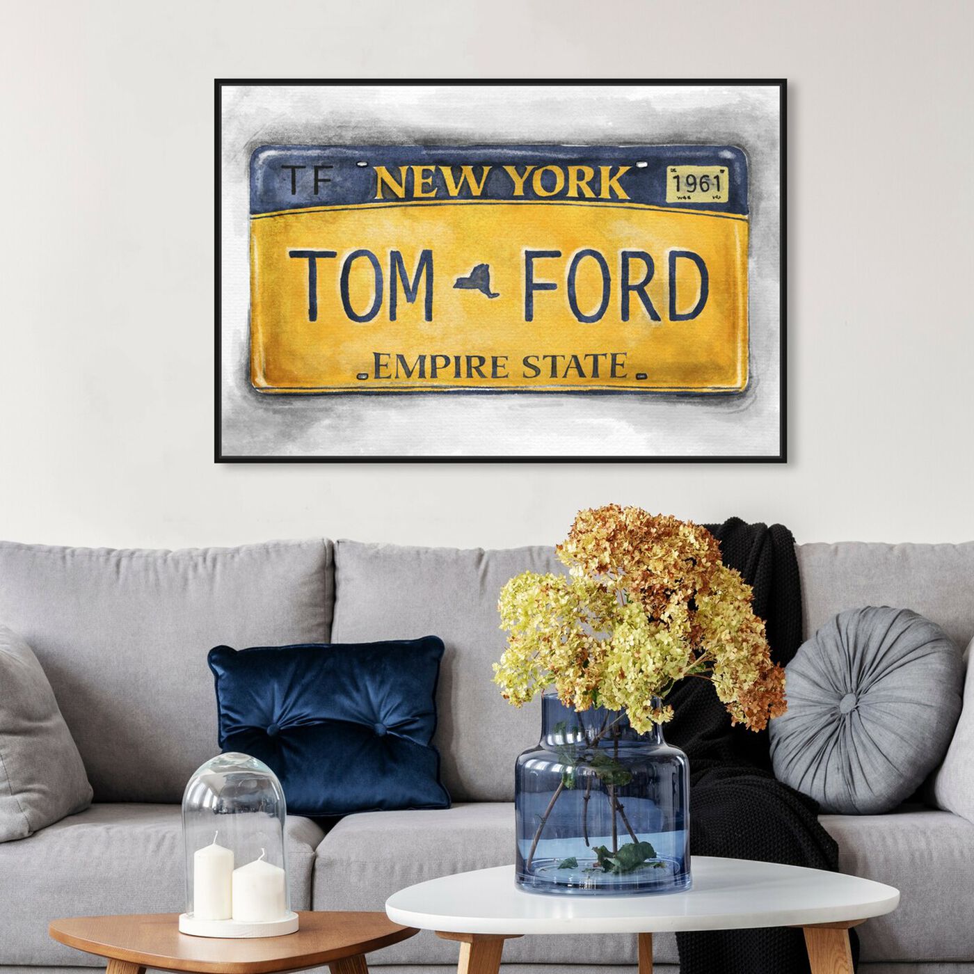 Hanging view of New York New York' by Carson Kressley featuring fashion and glam and road signs art.