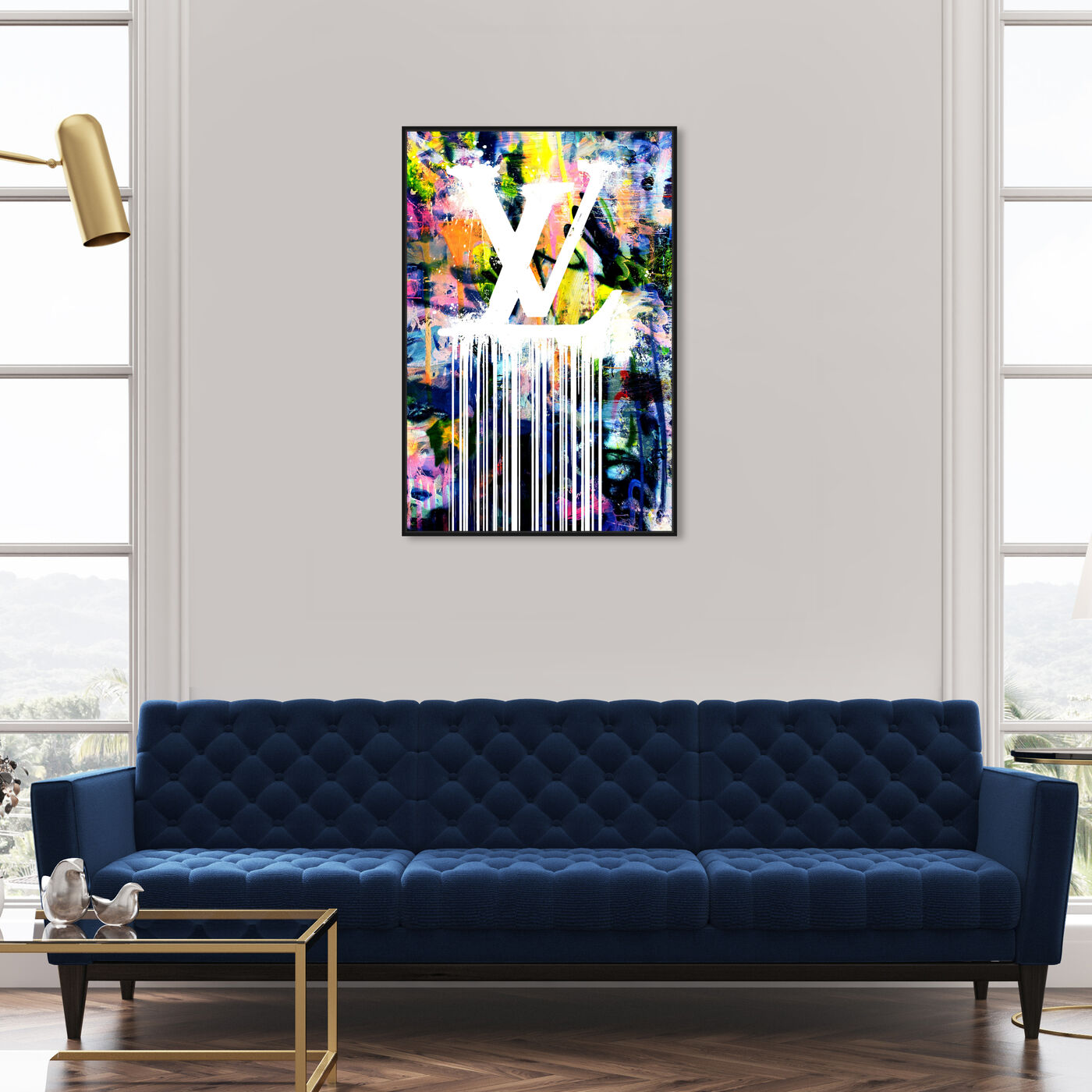 Hanging view of Dripping Stencil Wall featuring fashion and glam and fashion lifestyle art.