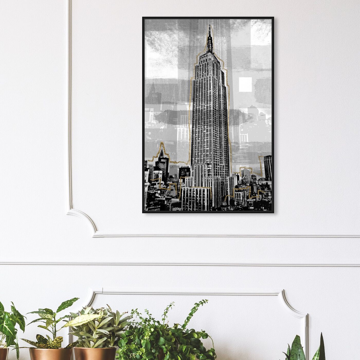 Hanging view of Golden Empire State featuring architecture and buildings and united states buildings art.