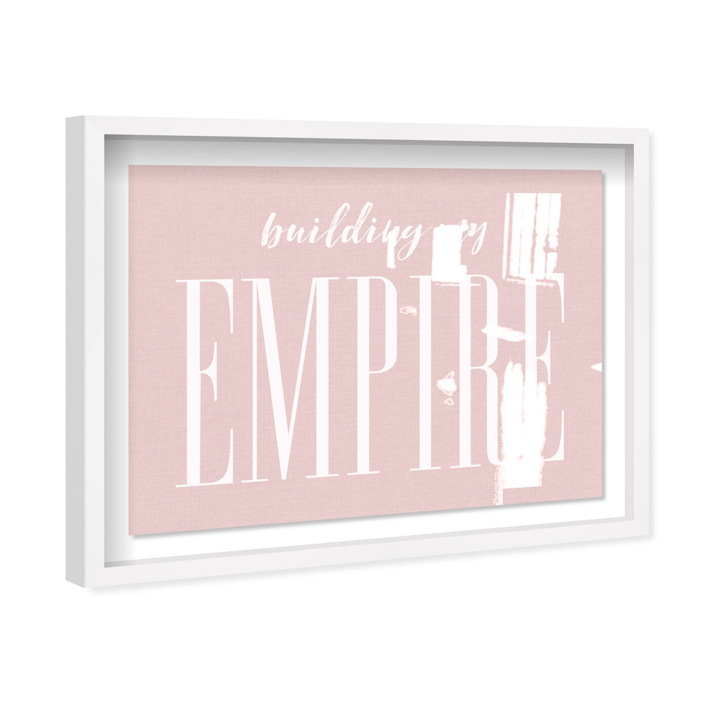 Angled view of Building my Empire Rose featuring typography and quotes and motivational quotes and sayings art.