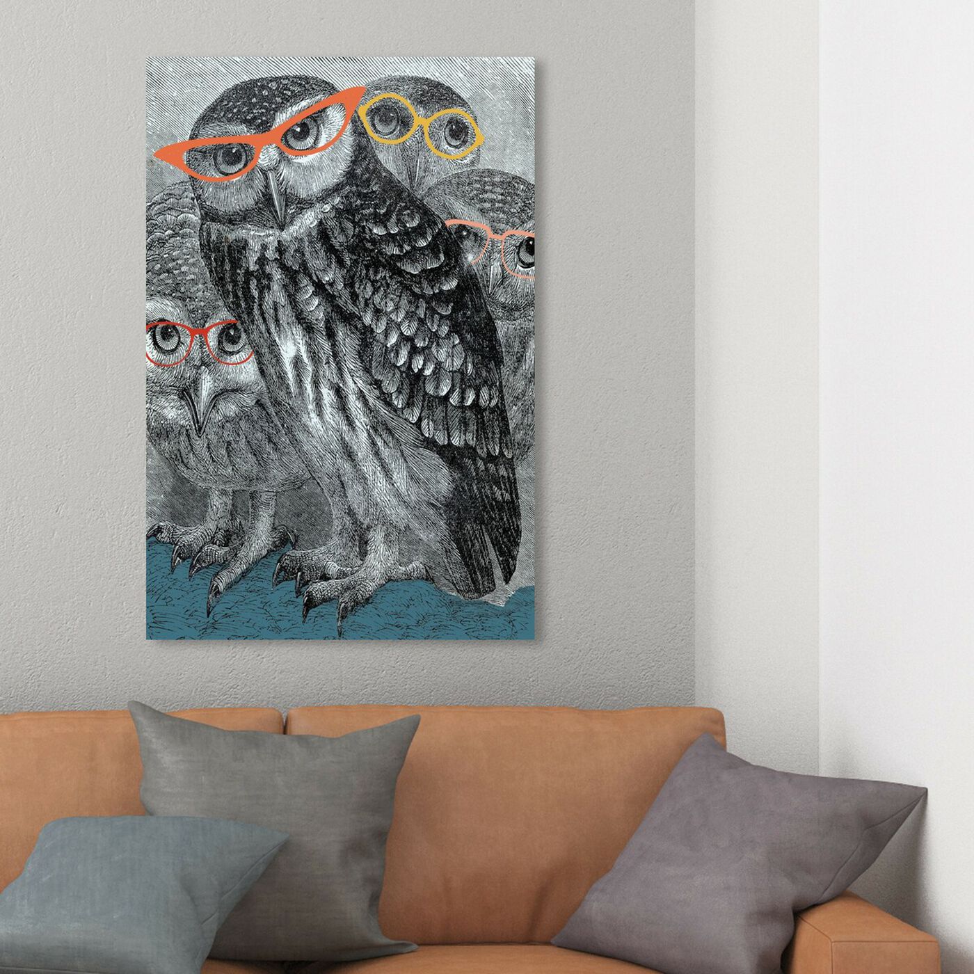 Hanging view of All Eyes On Us featuring animals and birds art.
