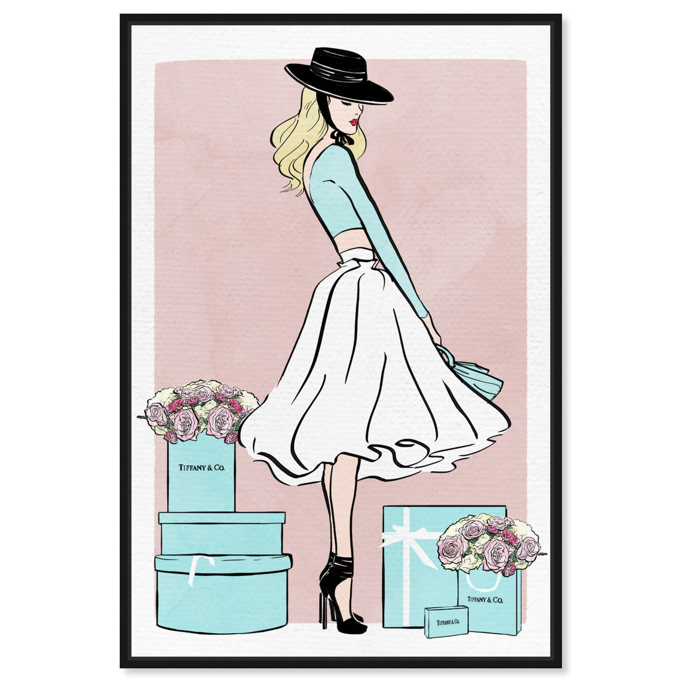 Front view of Floral Shopper Blush featuring fashion and glam and outfits art.