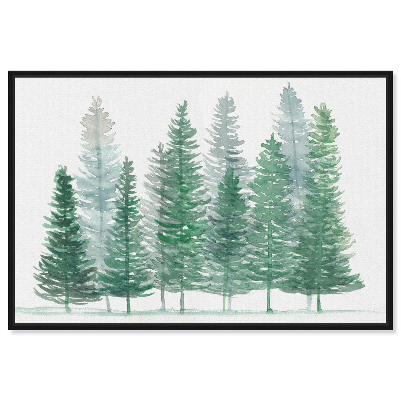 Front view of Forest Pine featuring nature and landscape and forest landscapes art.