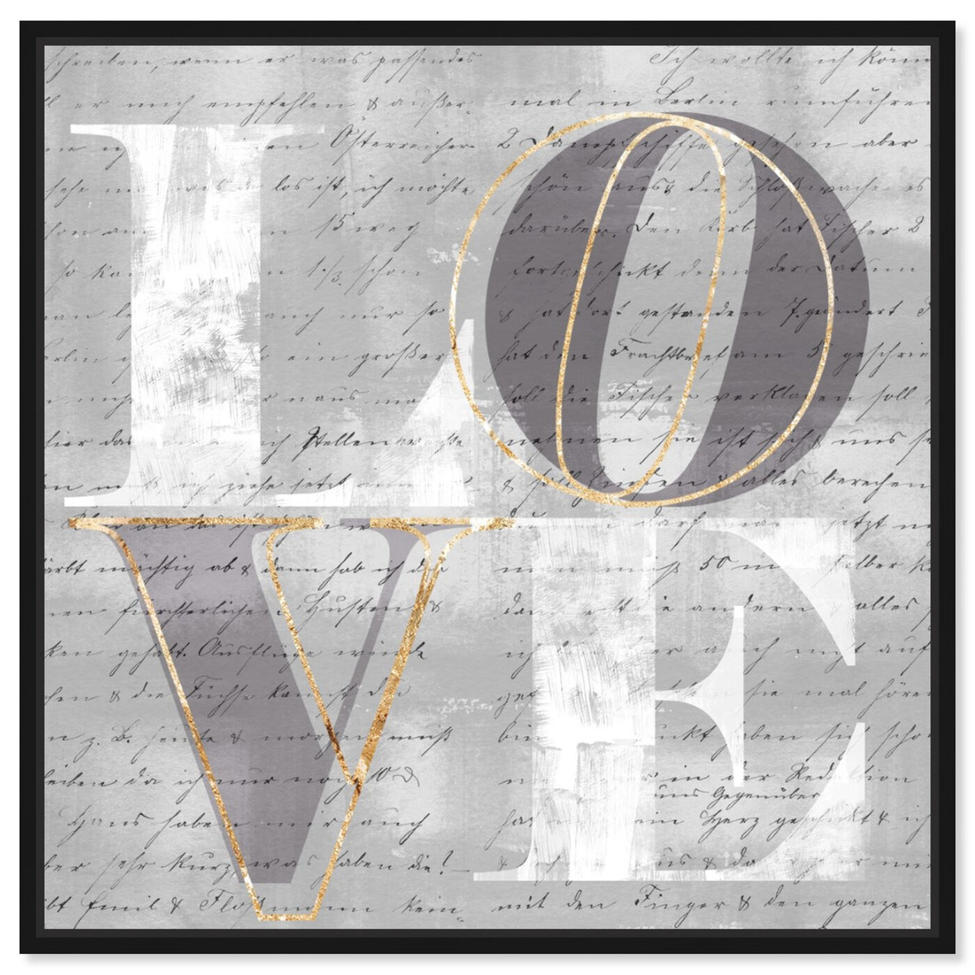 Front view of Double Love I featuring typography and quotes and love quotes and sayings art.