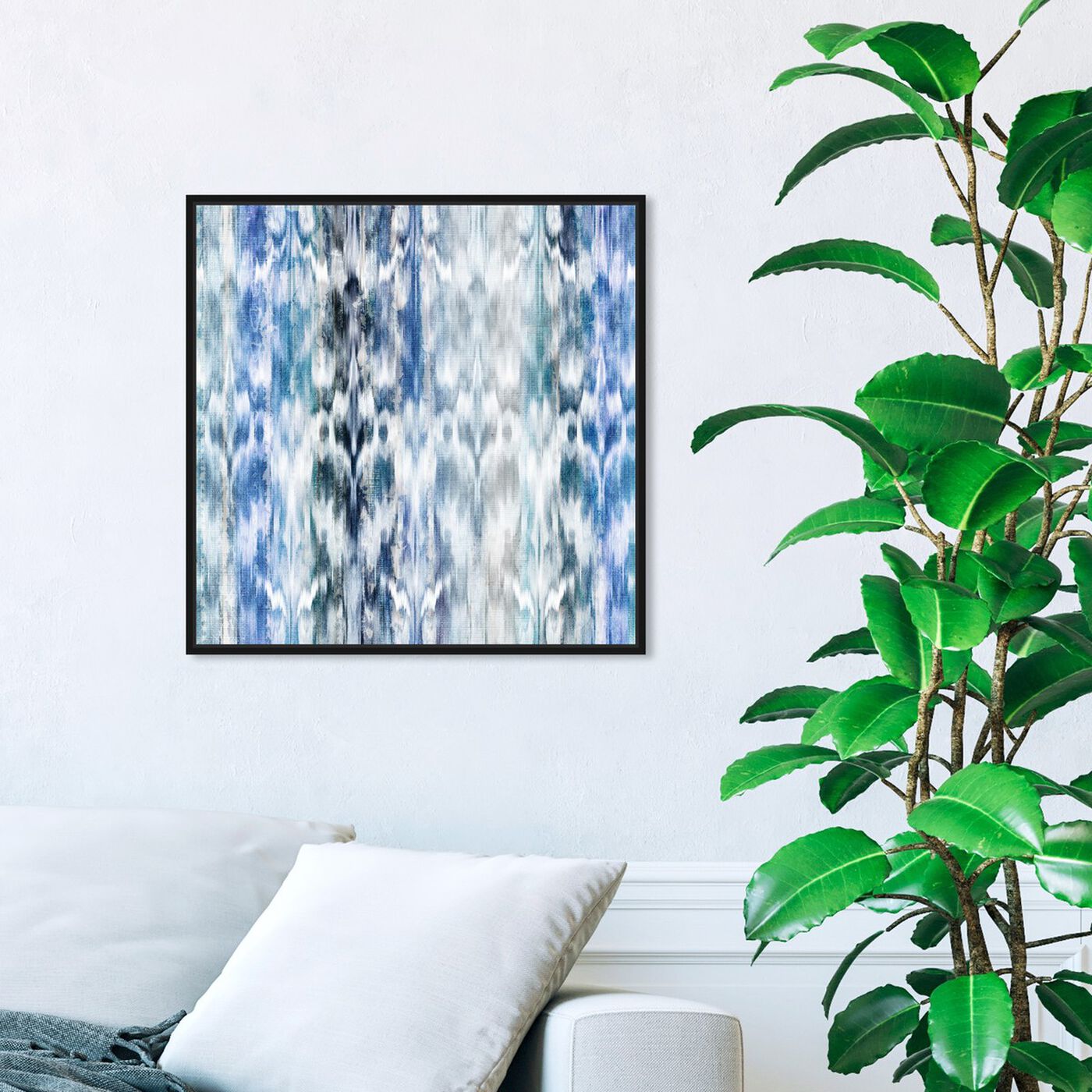 Hanging view of Diblu Ikat featuring abstract and patterns art.