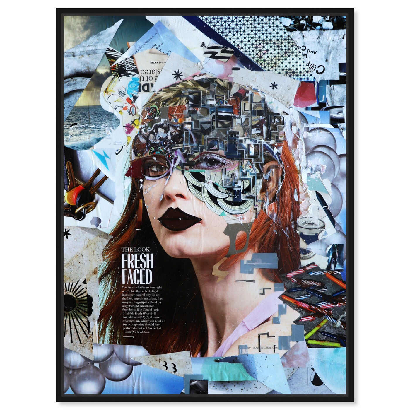 Front view of Katy Hirschfeld - Fresh Sky Blues featuring fashion and glam and portraits art.