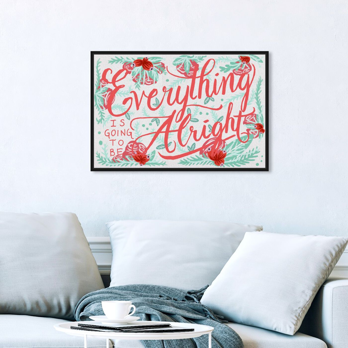 Hanging view of Alright Minty I featuring typography and quotes and inspirational quotes and sayings art.