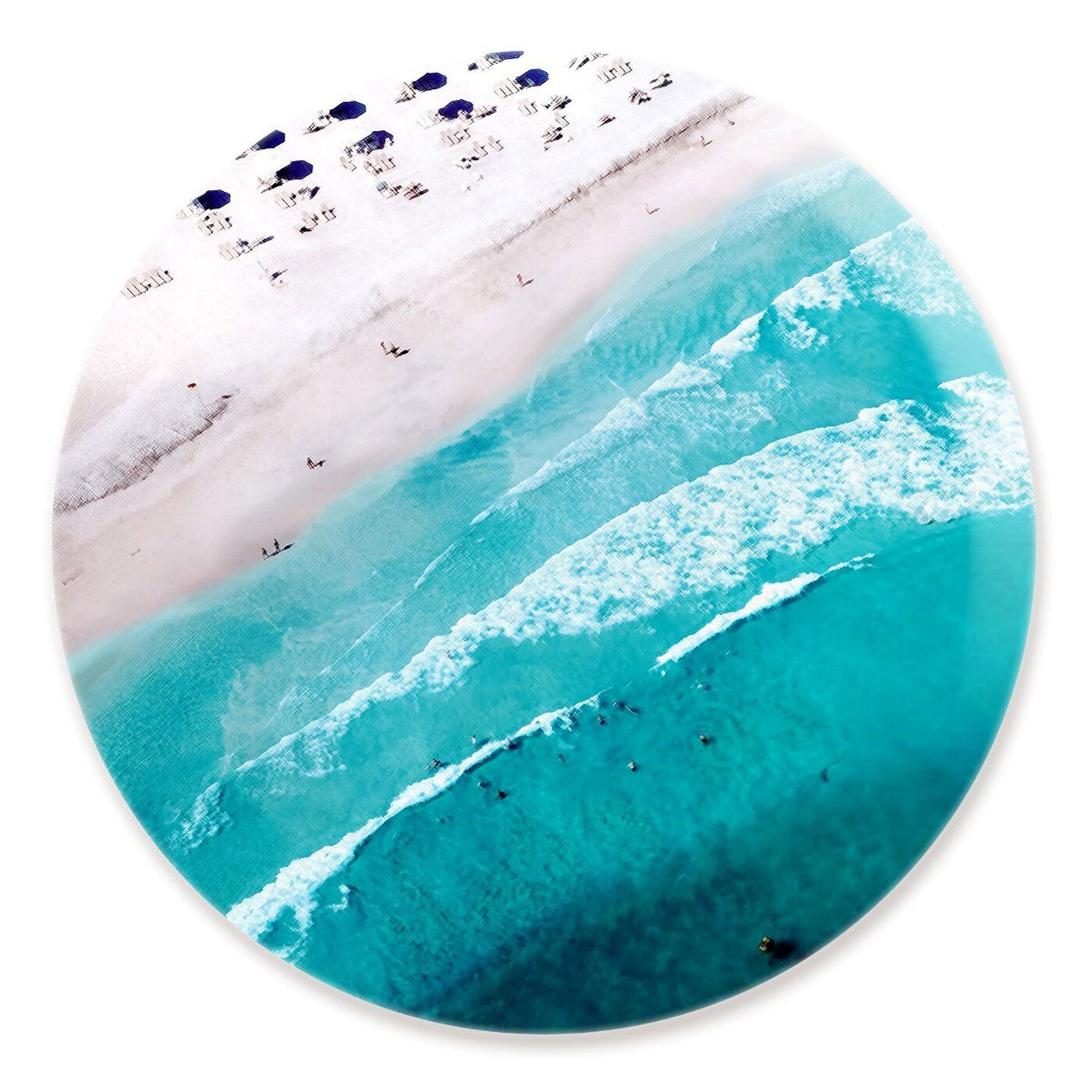 Front view of Beach Water Half Round featuring nautical and coastal and coastal art.