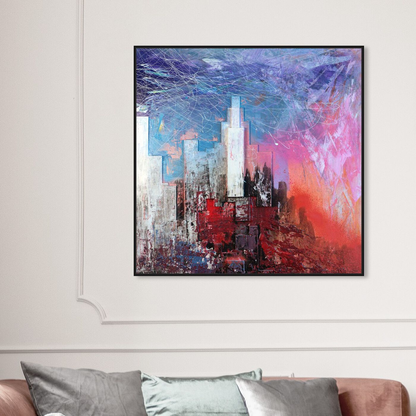 Hanging view of Sai - Urban Vissage 1IC1322 featuring cities and skylines and urban and cityscapes art.