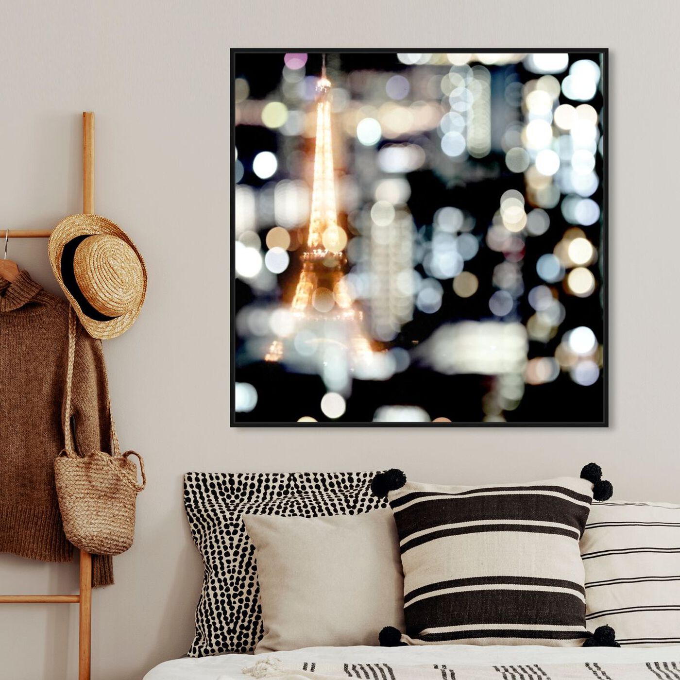 Hanging view of Paris Soiree featuring cities and skylines and european cities art.