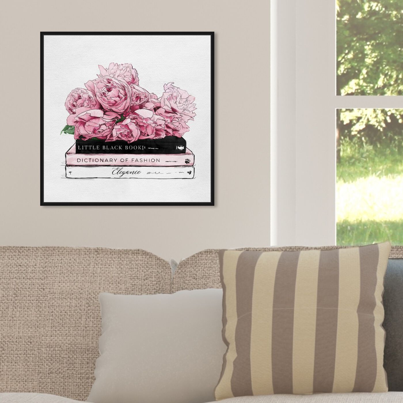Hanging view of Roses and Elegance Books featuring fashion and glam and books art.