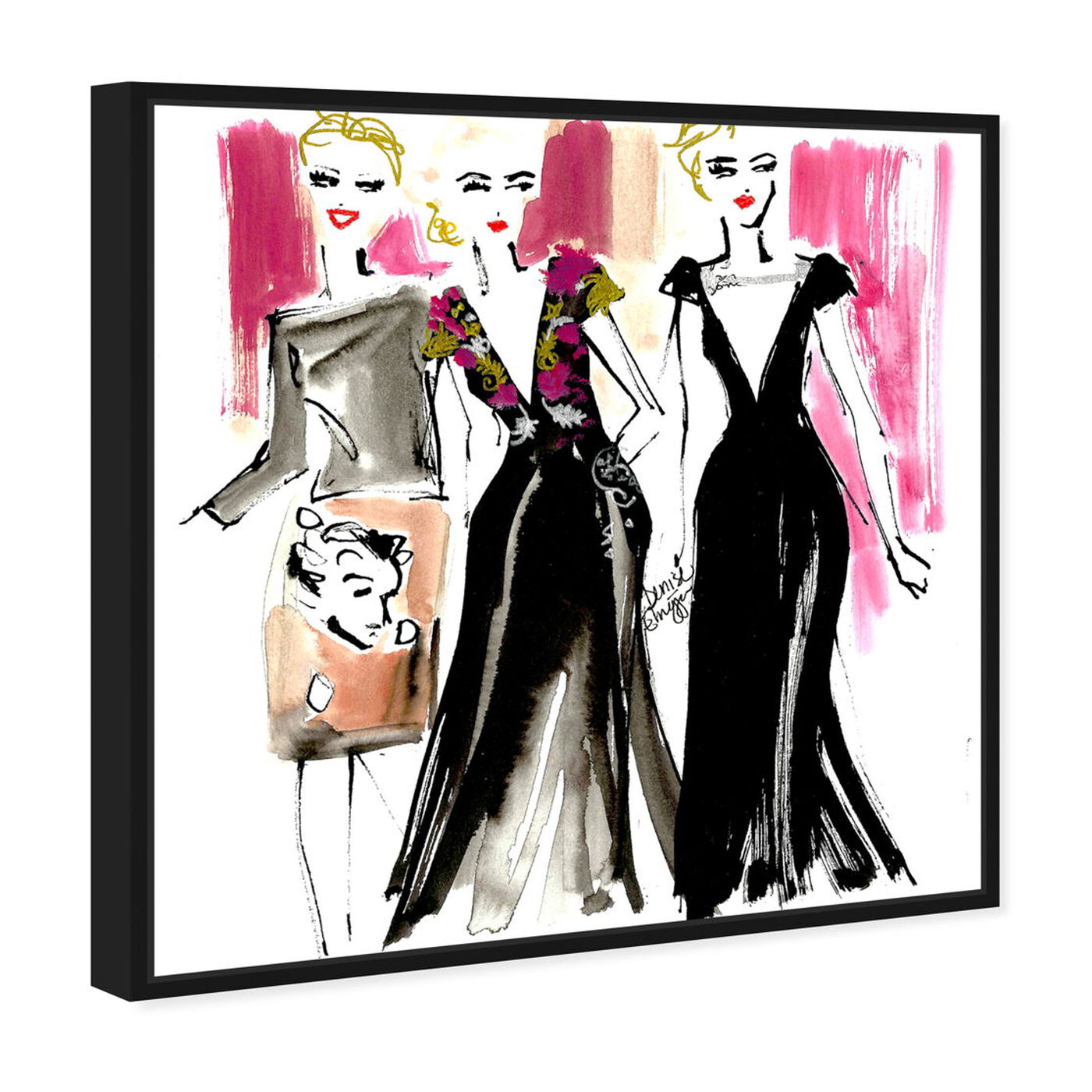 Angled view of Denise Elnajjar - Schiaparelli Girls featuring fashion and glam and dress art.