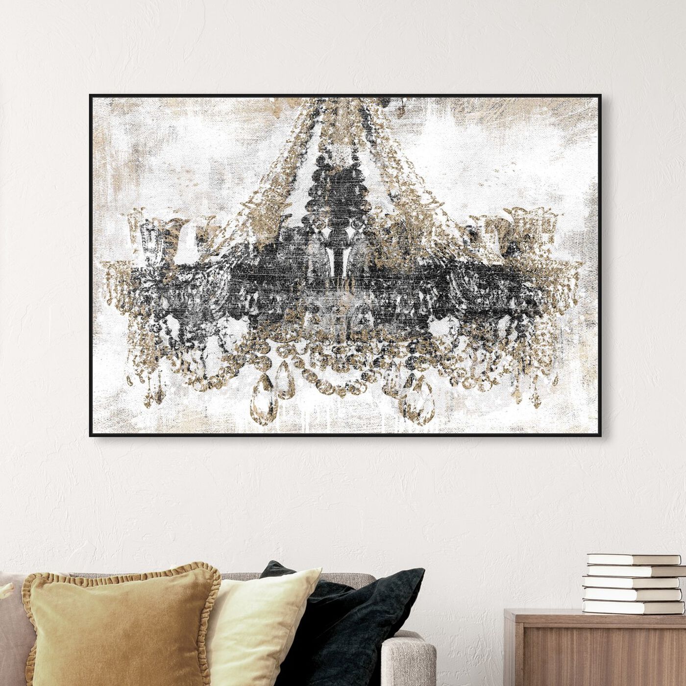 Hanging view of Luxury Night Diamonds featuring fashion and glam and chandeliers art.