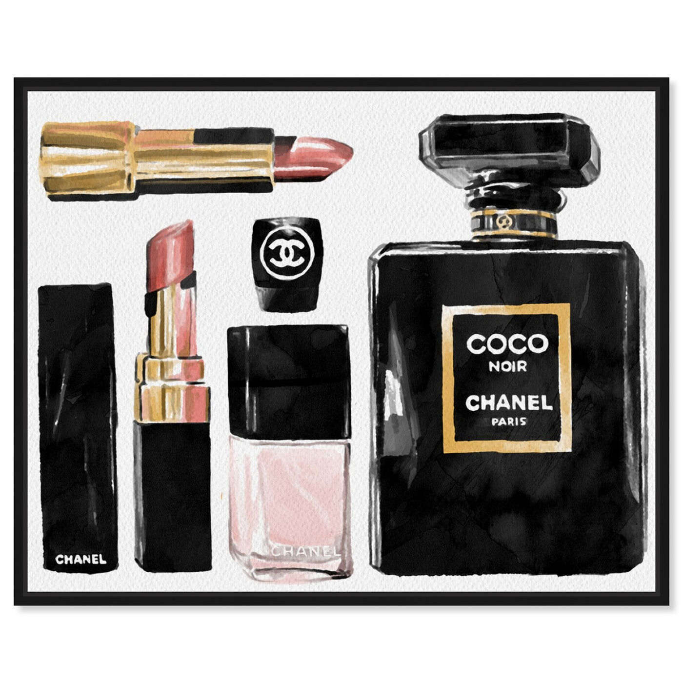 Front view of Essential Coco I featuring fashion and glam and perfumes art.