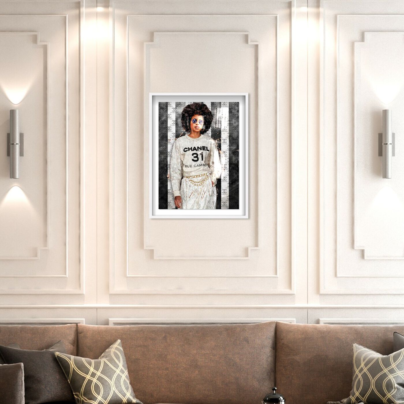 Hanging view of Stay Flo featuring fashion and glam and outfits art.