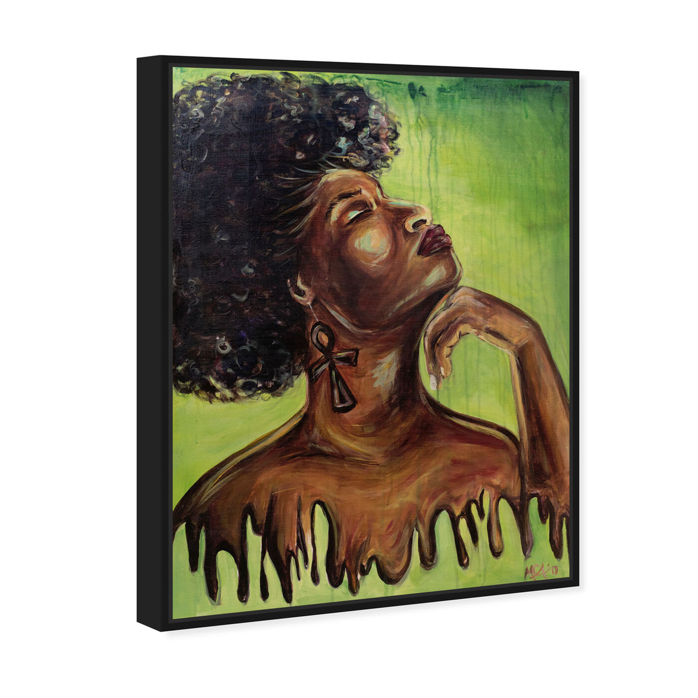 Angled view of Marissa Anderson - Dripping Melanin featuring people and portraits and portraits art.