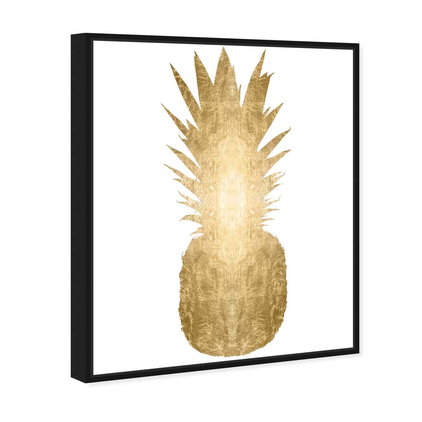 Angled view of Pineapple Gold Foil featuring food and cuisine and fruits art.
