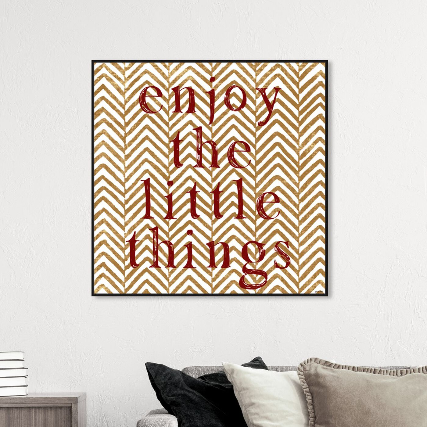 Hanging view of Enjoy Marsala featuring typography and quotes and motivational quotes and sayings art.