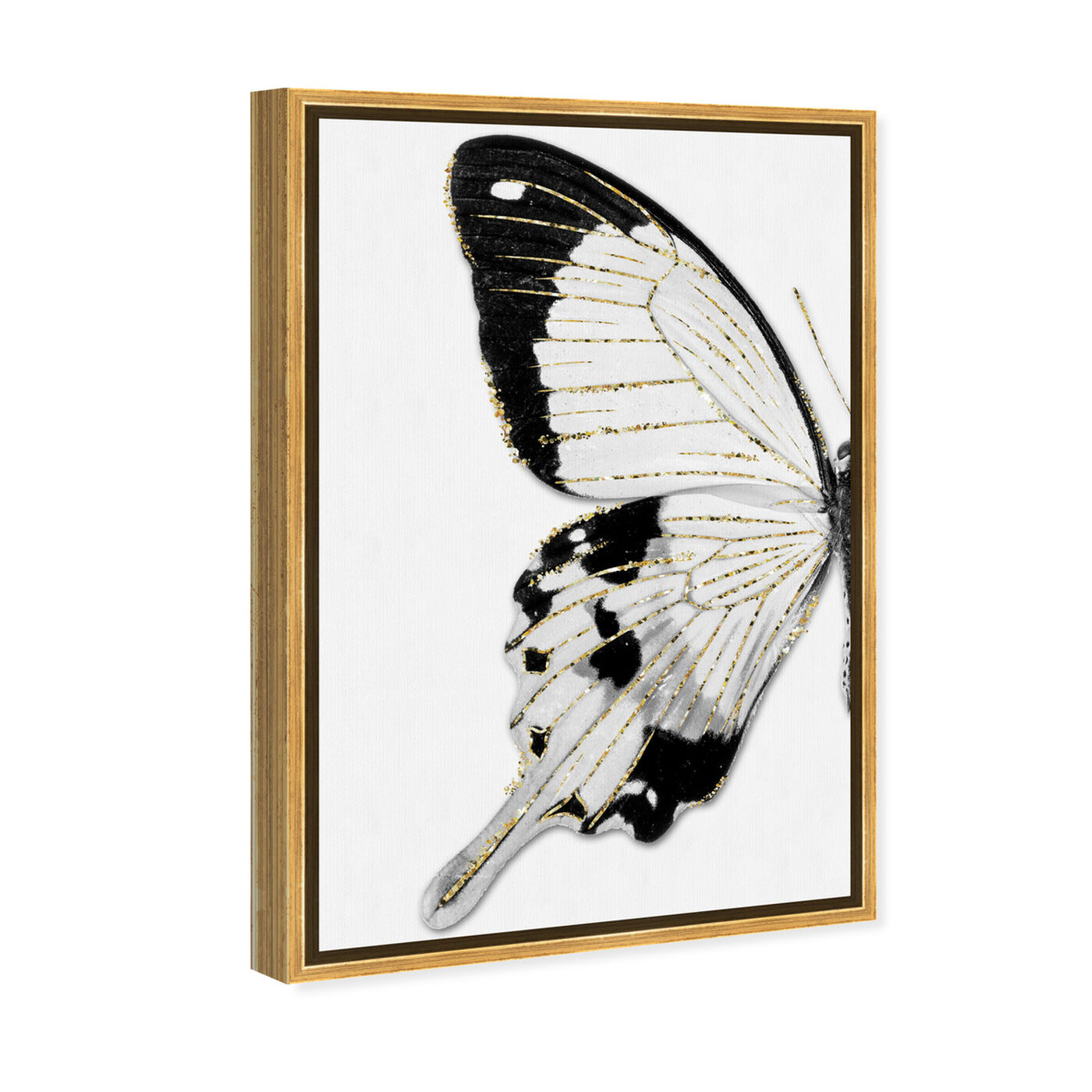Angled view of Monochrome Butterfly II featuring animals and insects art.