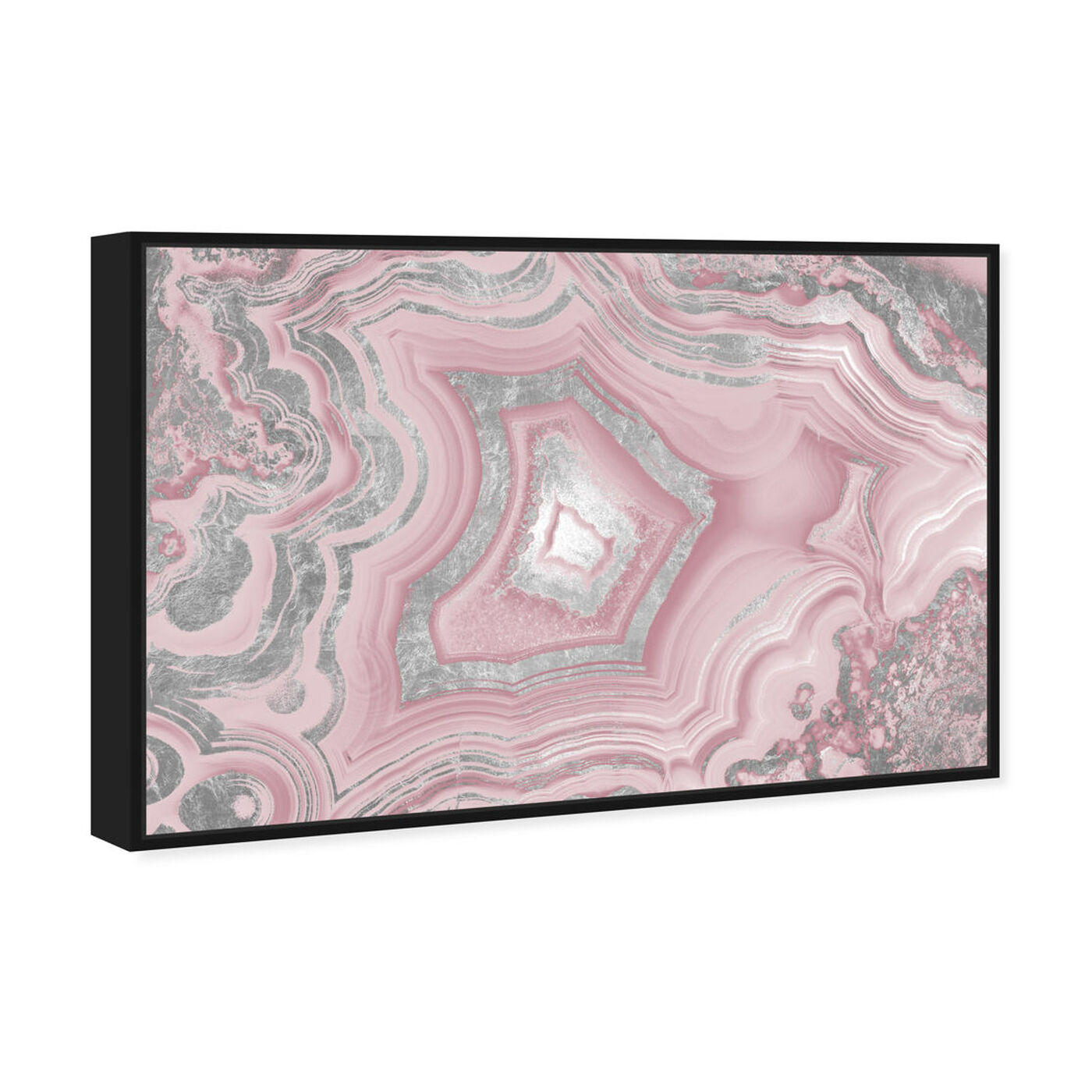 Angled view of Dreaming About You Geode Blush featuring abstract and crystals art.