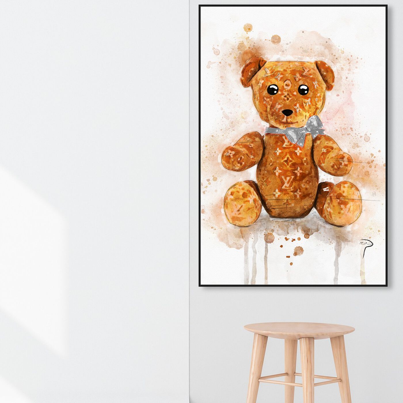 Hanging view of Pily Montiel - Teddy Bear featuring symbols and objects and toys art.