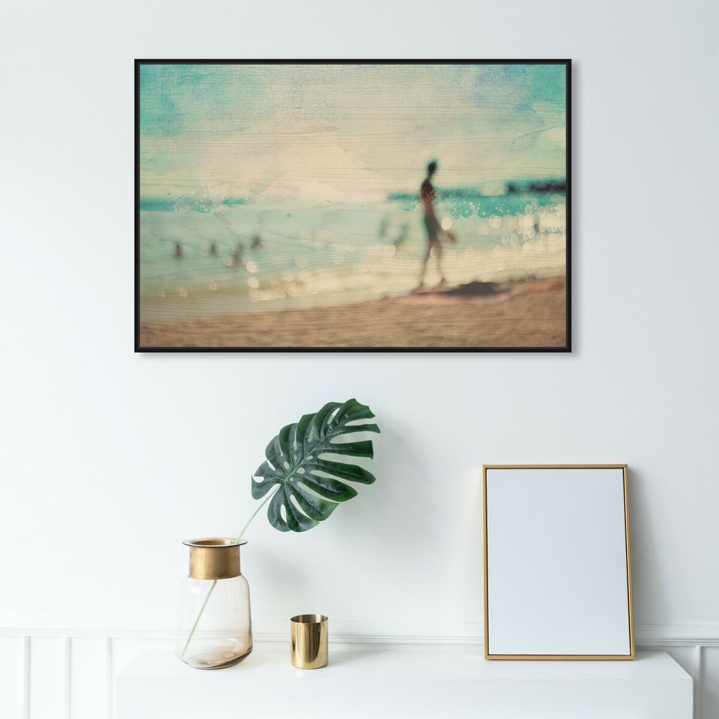Hanging view of San Buenaventura Beach featuring nautical and coastal and coastal art.