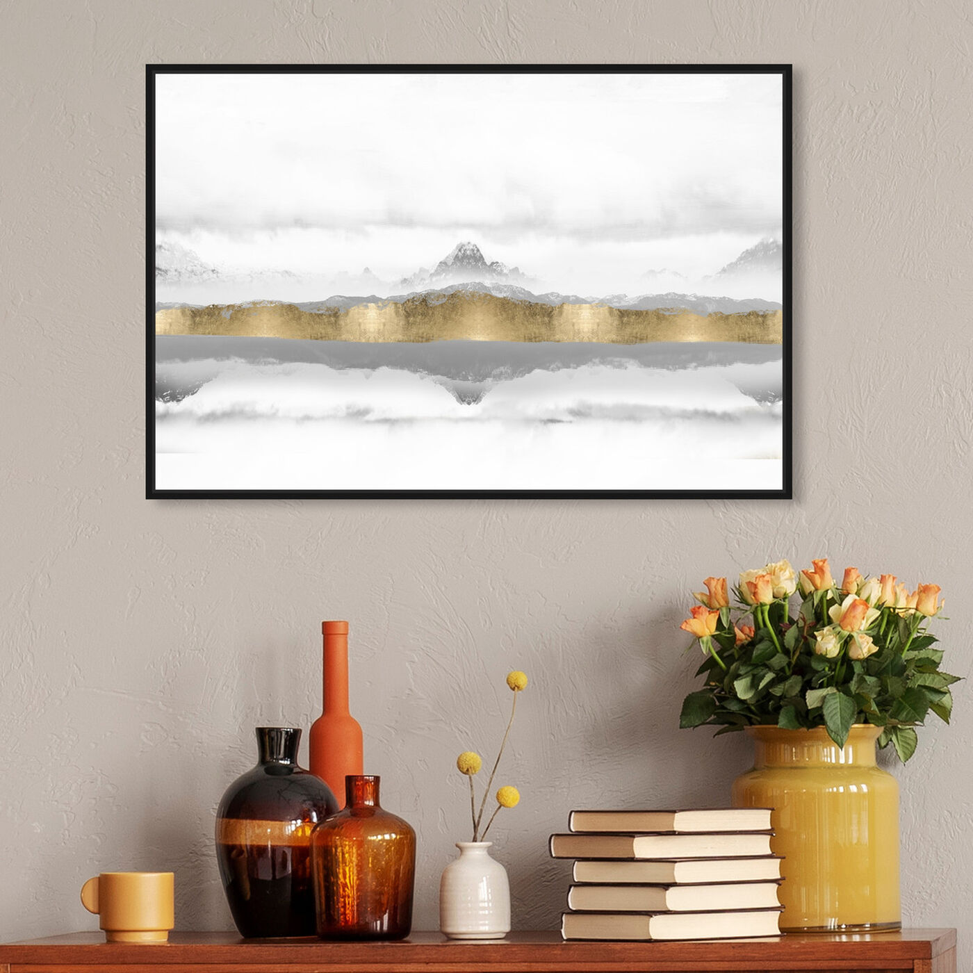 Hanging view of Mountain of the Heart featuring abstract and textures art.