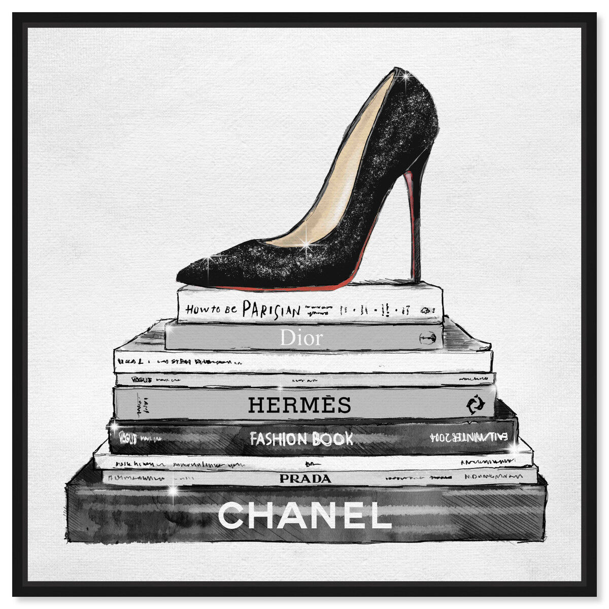 Glam Shoe and Books