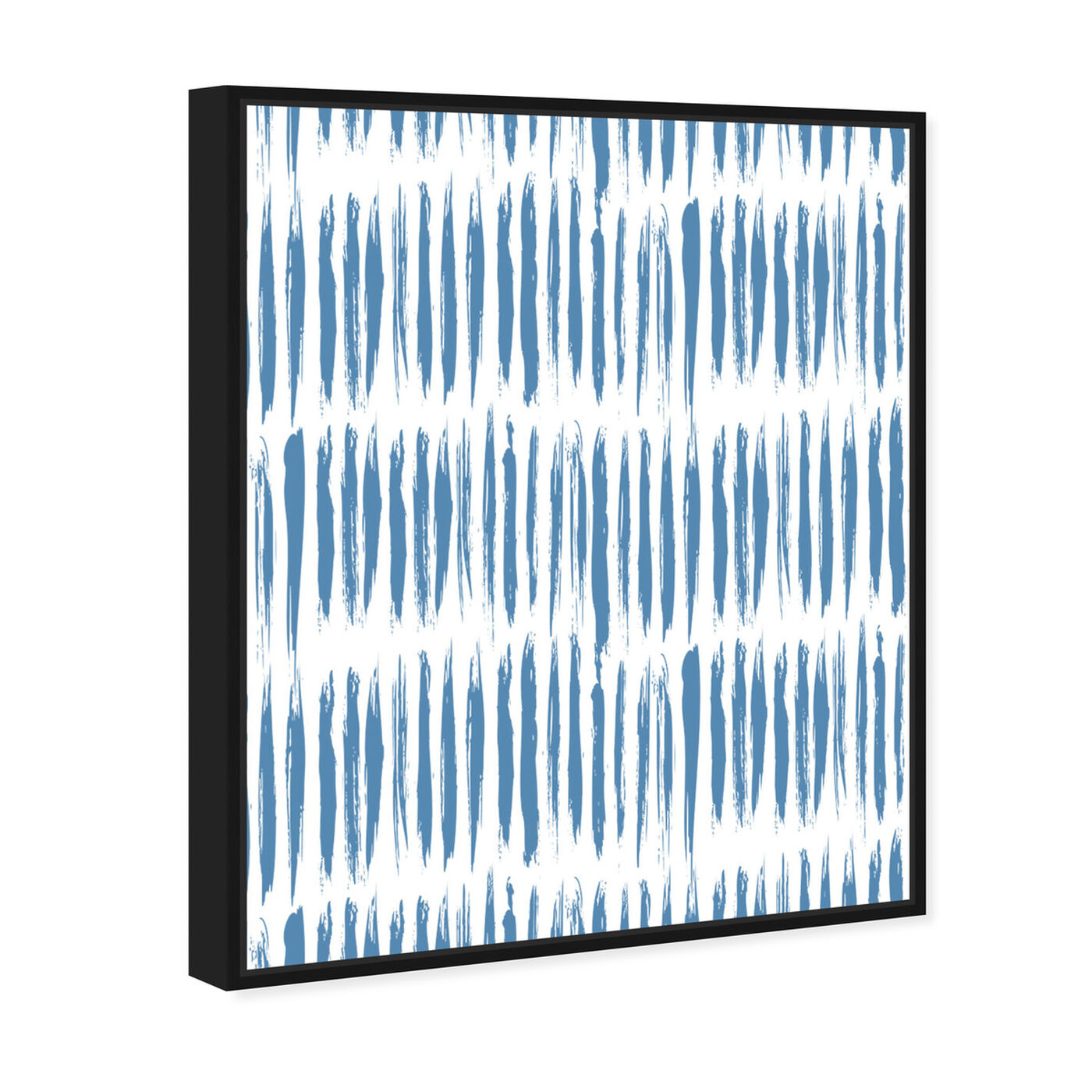 Angled view of Blue Stripes Pattern featuring abstract and patterns art.