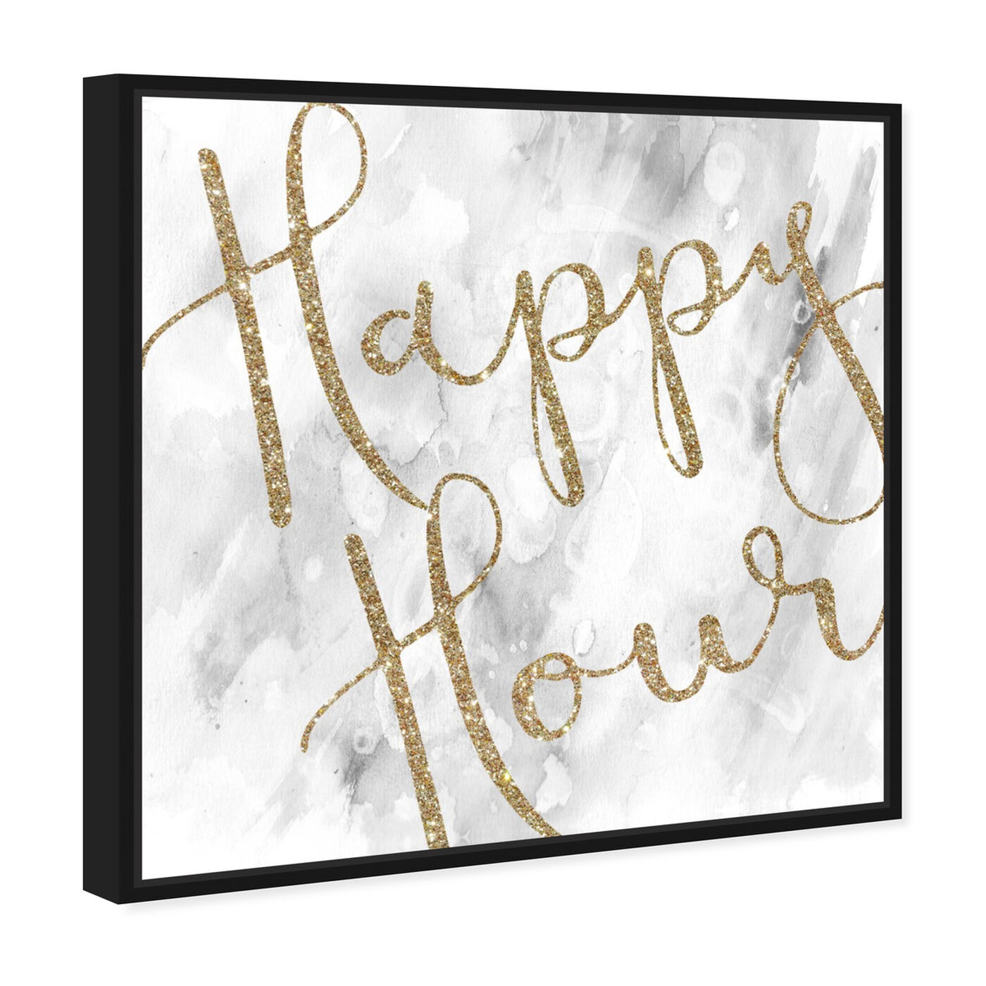 Angled view of Happy Hour Sparkle featuring typography and quotes and quotes and sayings art.