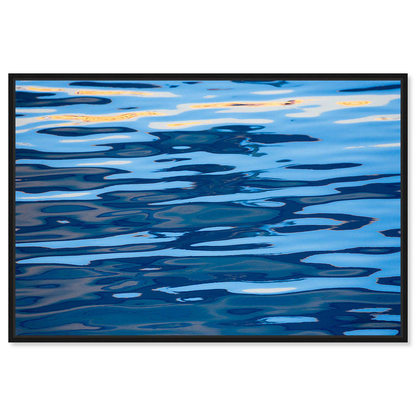Front view of Sunset Reflections Blue by David Fleetham featuring nautical and coastal and coastal art.