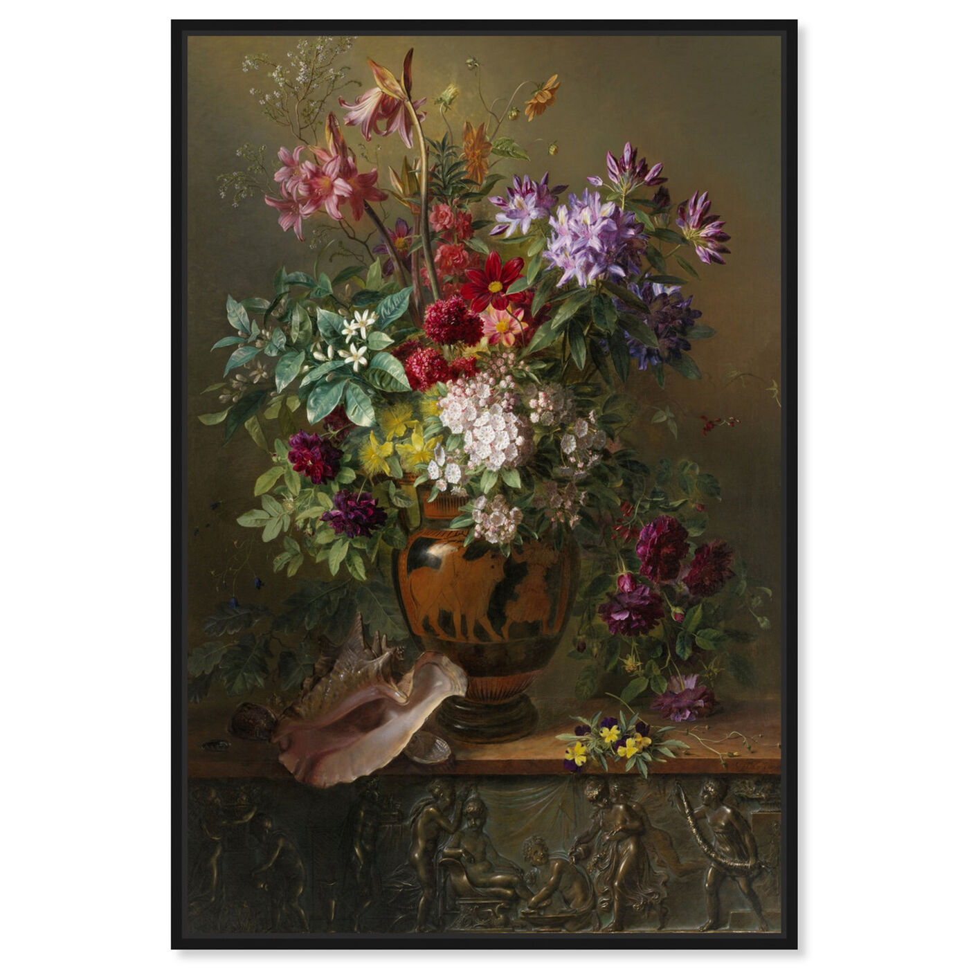 Front view of Flower Arrangement VII - The Art Cabinet featuring floral and botanical and florals art.