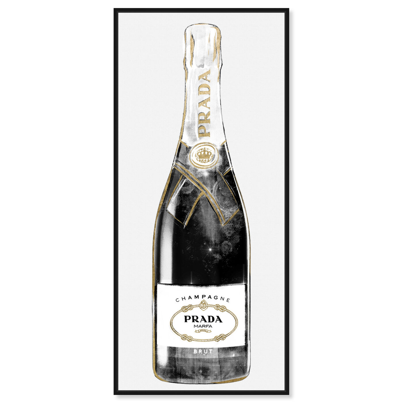 Front view of Trendy Milan Champagne Tall featuring fashion and glam and lifestyle art.