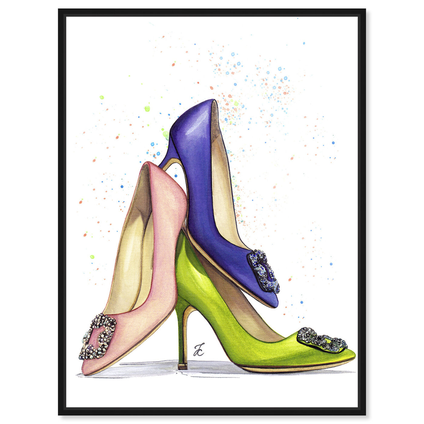 Front view of Doll Memories - Shoe Lover featuring fashion and glam and shoes art.