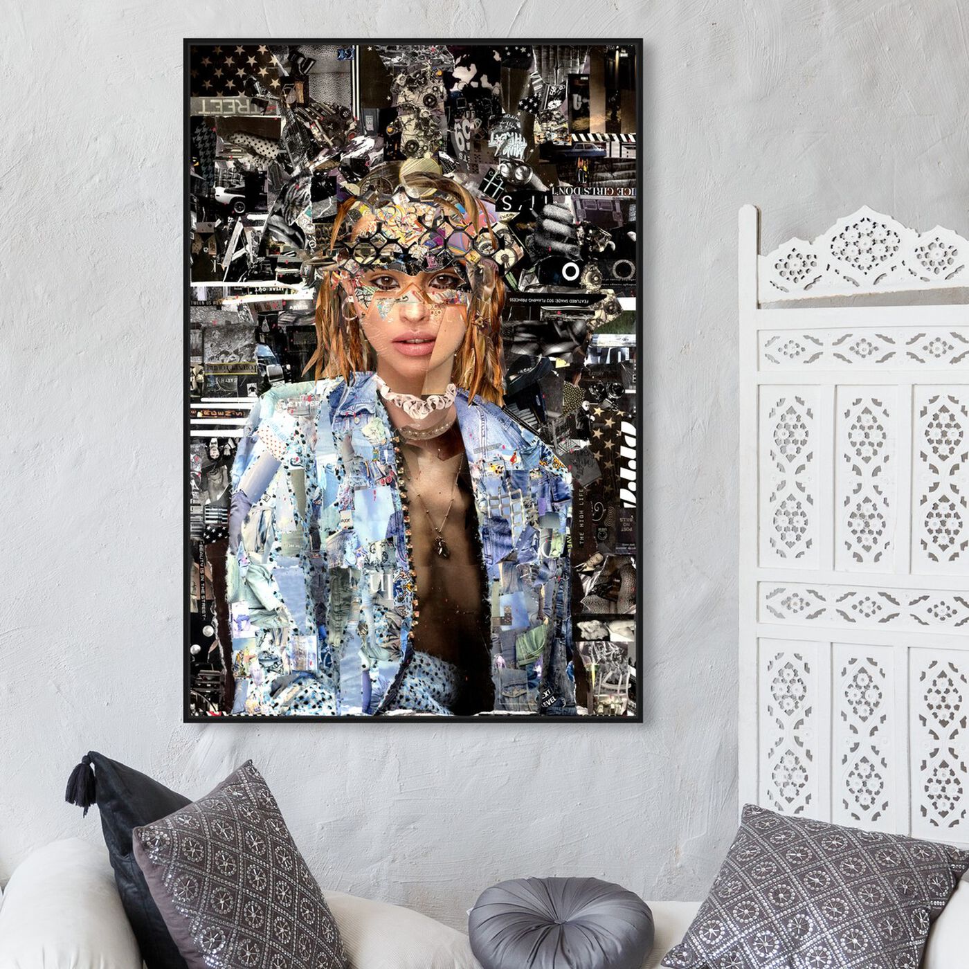 Hanging view of Katy Hirschfeld - Queen of her Realm featuring fashion and glam and portraits art.