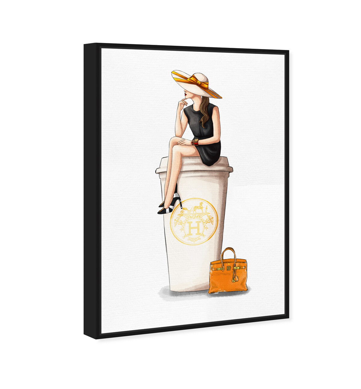 Cafe au Lait Orange 24x36 | Drinks and Spirits Wall Art by Oliver Gal