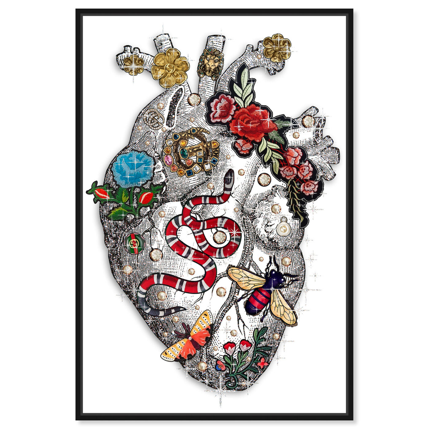 Front view of Iconic Heart featuring fashion and glam and jewelry art.