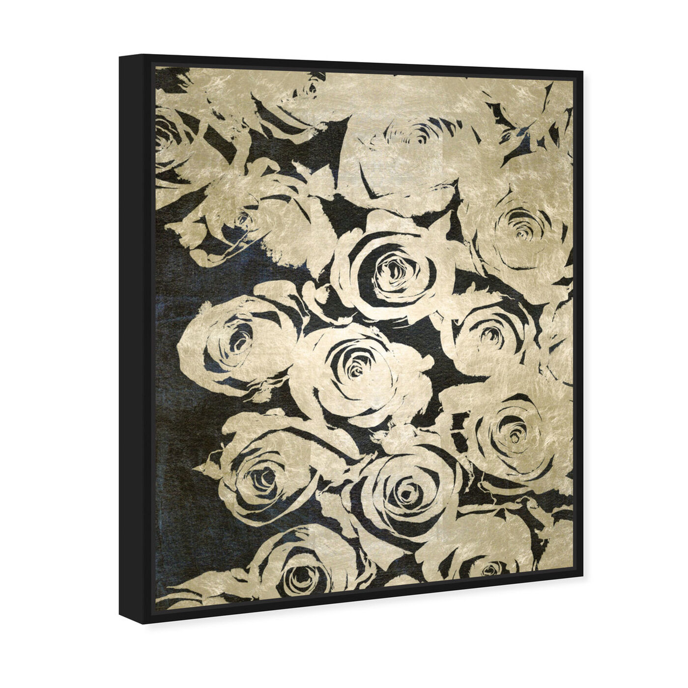 Angled view of Dark Rose I featuring floral and botanical and florals art.