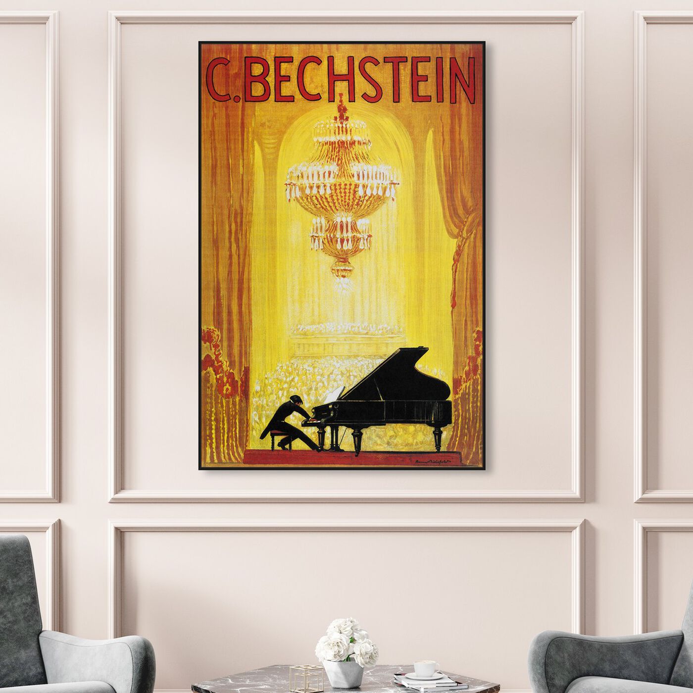 Hanging view of The Pianist featuring advertising and posters art.