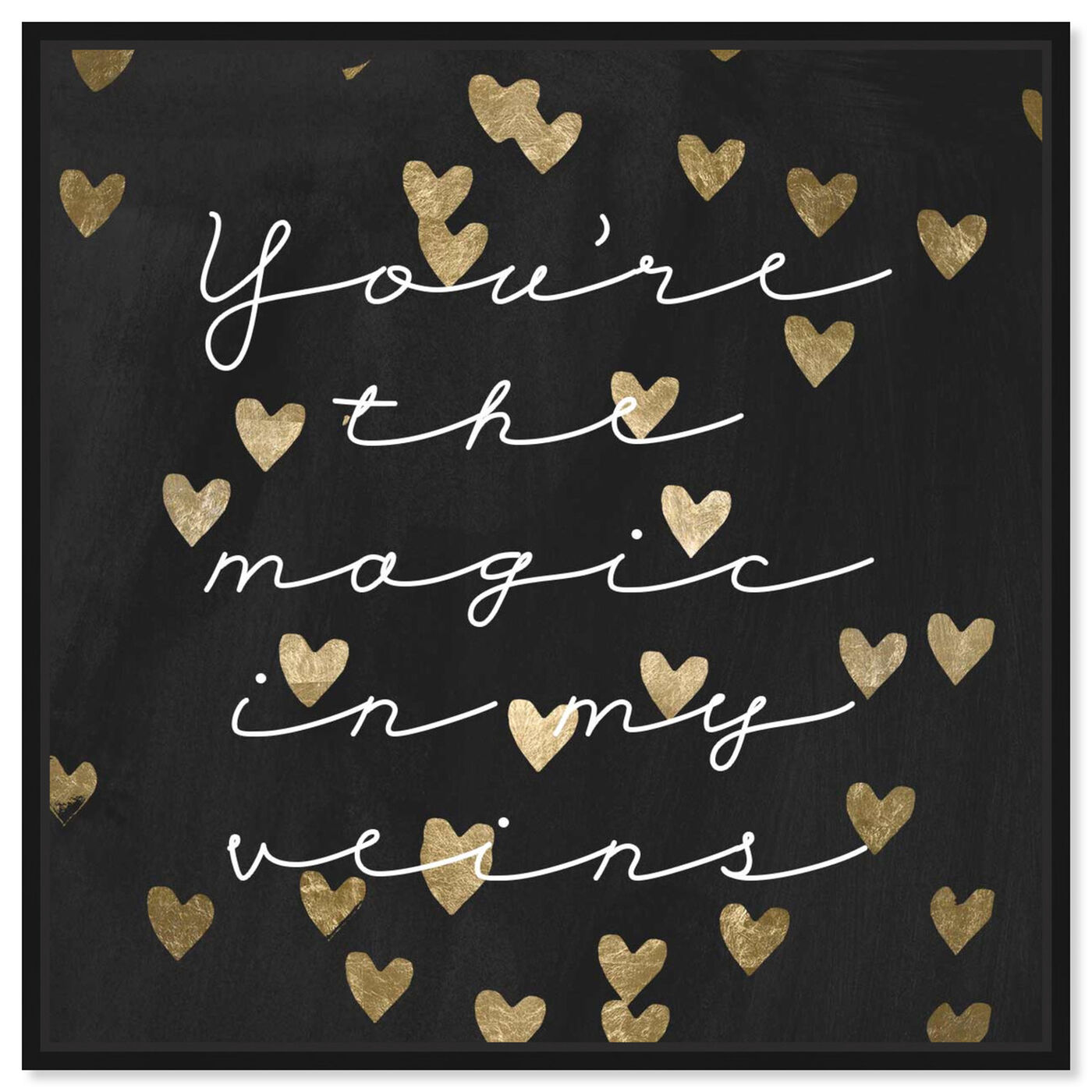 Front view of Magic in Me Night featuring typography and quotes and love quotes and sayings art.