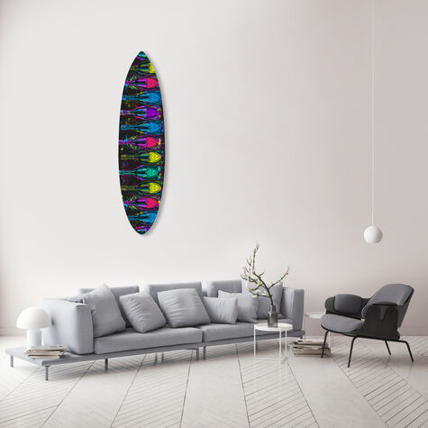 Luminous Party Champagne Surfboard Flat