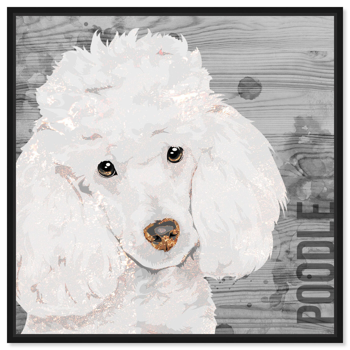 Front view of Love My Poodle featuring animals and dogs and puppies art.