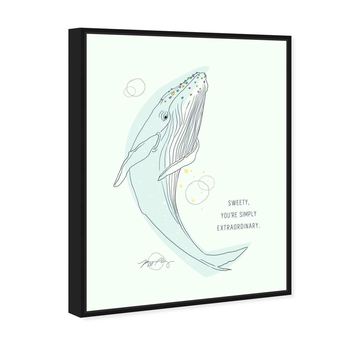 Angled view of Whale Calling by Maggie P. Chang featuring animals and sea animals art.