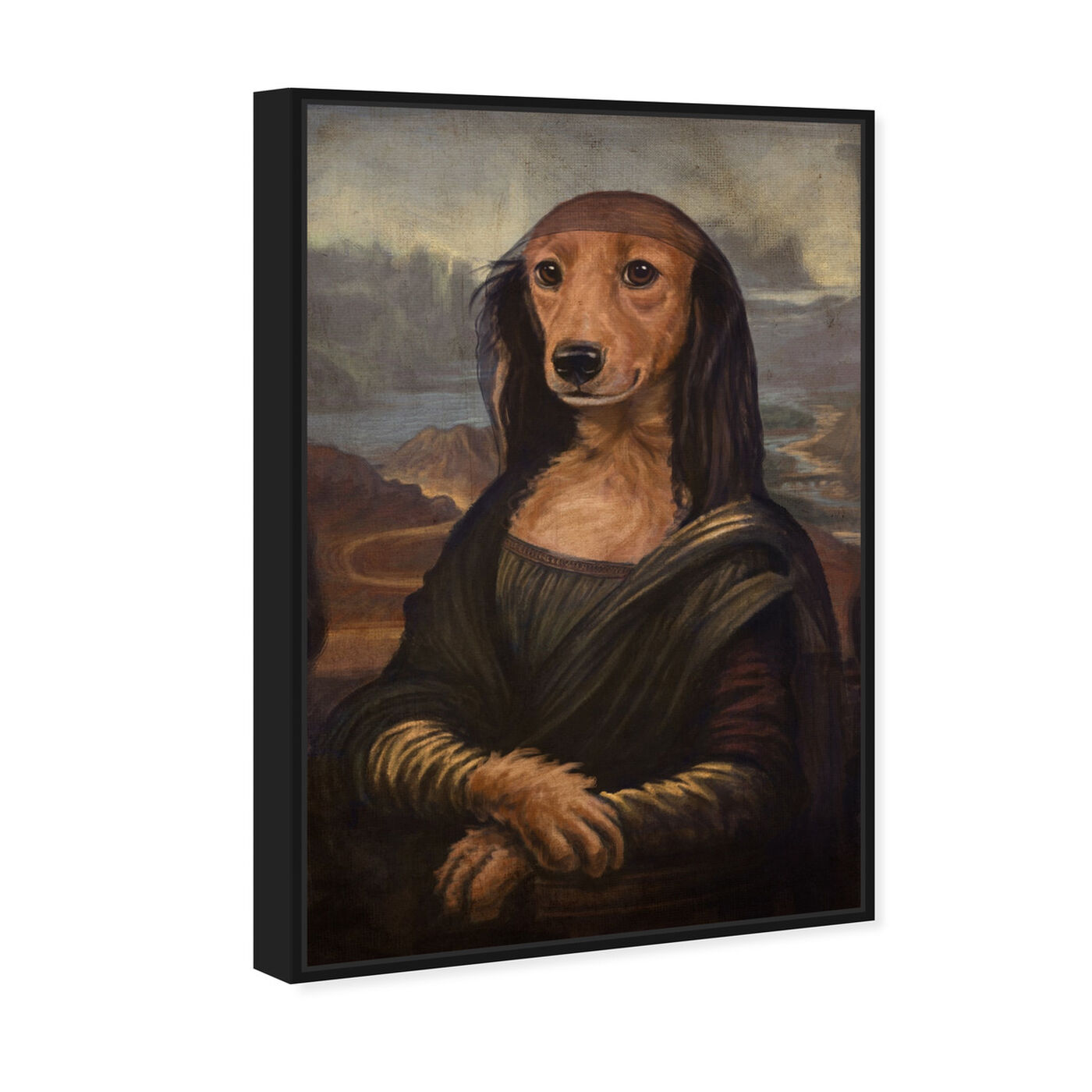 Angled view of Mutt-a-Lisa By Carson Kressley featuring animals and dogs and puppies art.