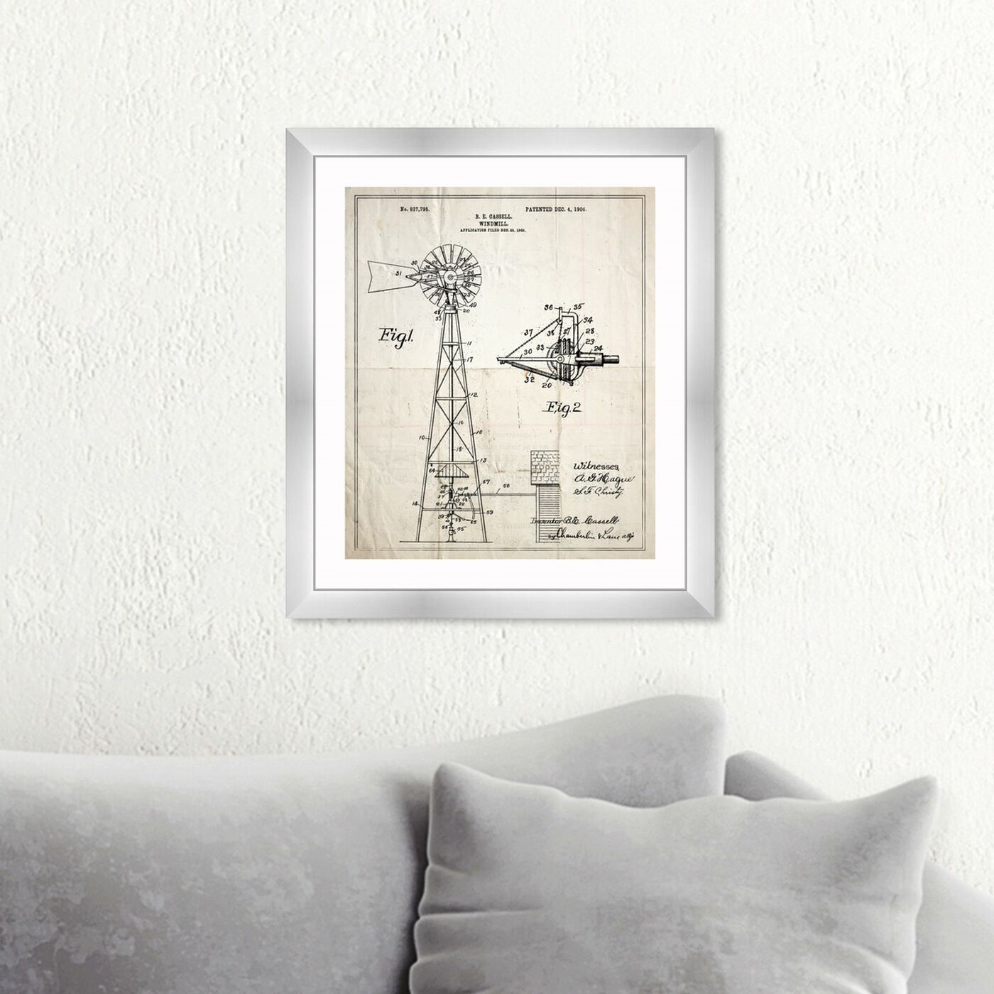Hanging view of Windmill 1906 featuring architecture and buildings and structures art.